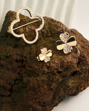 CLOVER PIN SET - LIGHT GOLD COLOUR