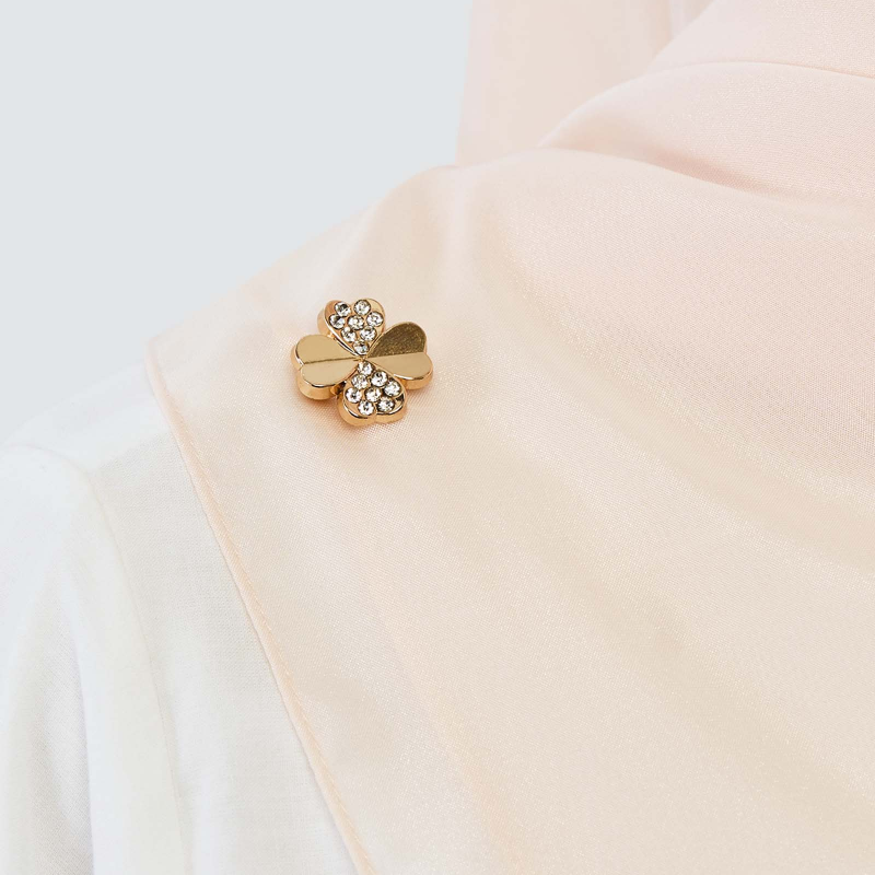 CLOVER PIN SET - LIGHT GOLD COLOUR