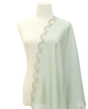 Arya Scallop Selendang - Seafoam Colour