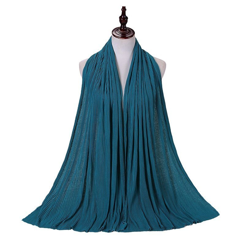 Soft Cotton Jersey Teal Blue Scarf