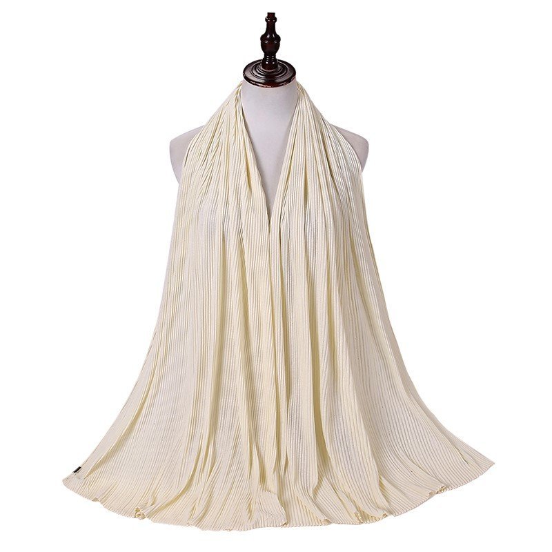 Soft Cotton Jersey Cream Scarf