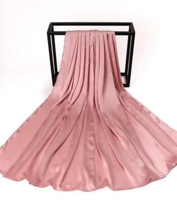Sea Pink Silk Crepe Scarf