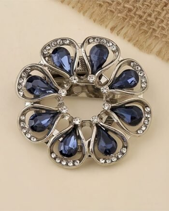 Women Multi-Functional Blue Scarf Clip Elegant Hijab Buckle Accessory